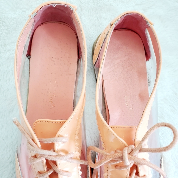CHASE & CHLOE peach transparent oxford - Picture 4 of 5